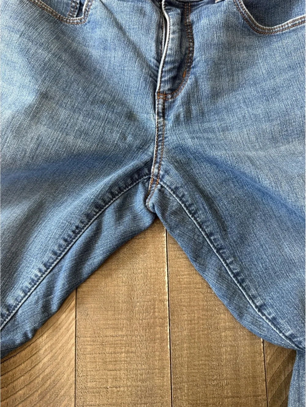 Loft Curvy Skinny Jeans Distressed Hem